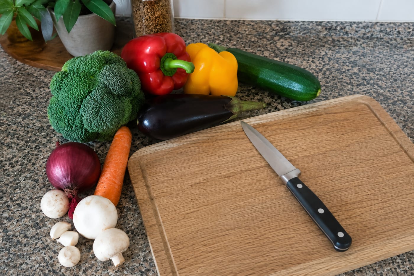 Fresh produce ready for a class